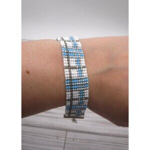 Loom Beaded Bracelet Plaid
